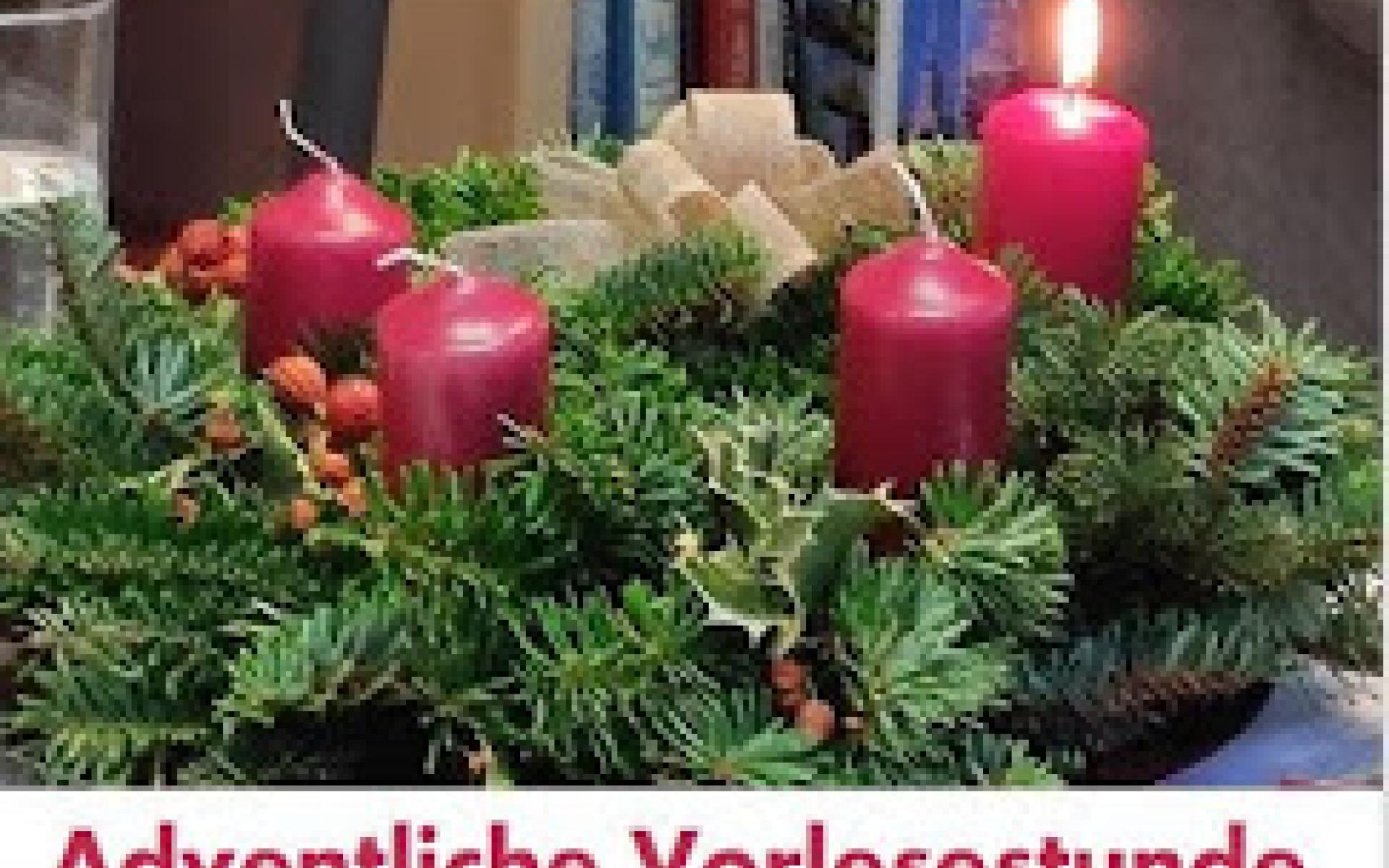 Adventkranz mit 1 brennenden Kerze