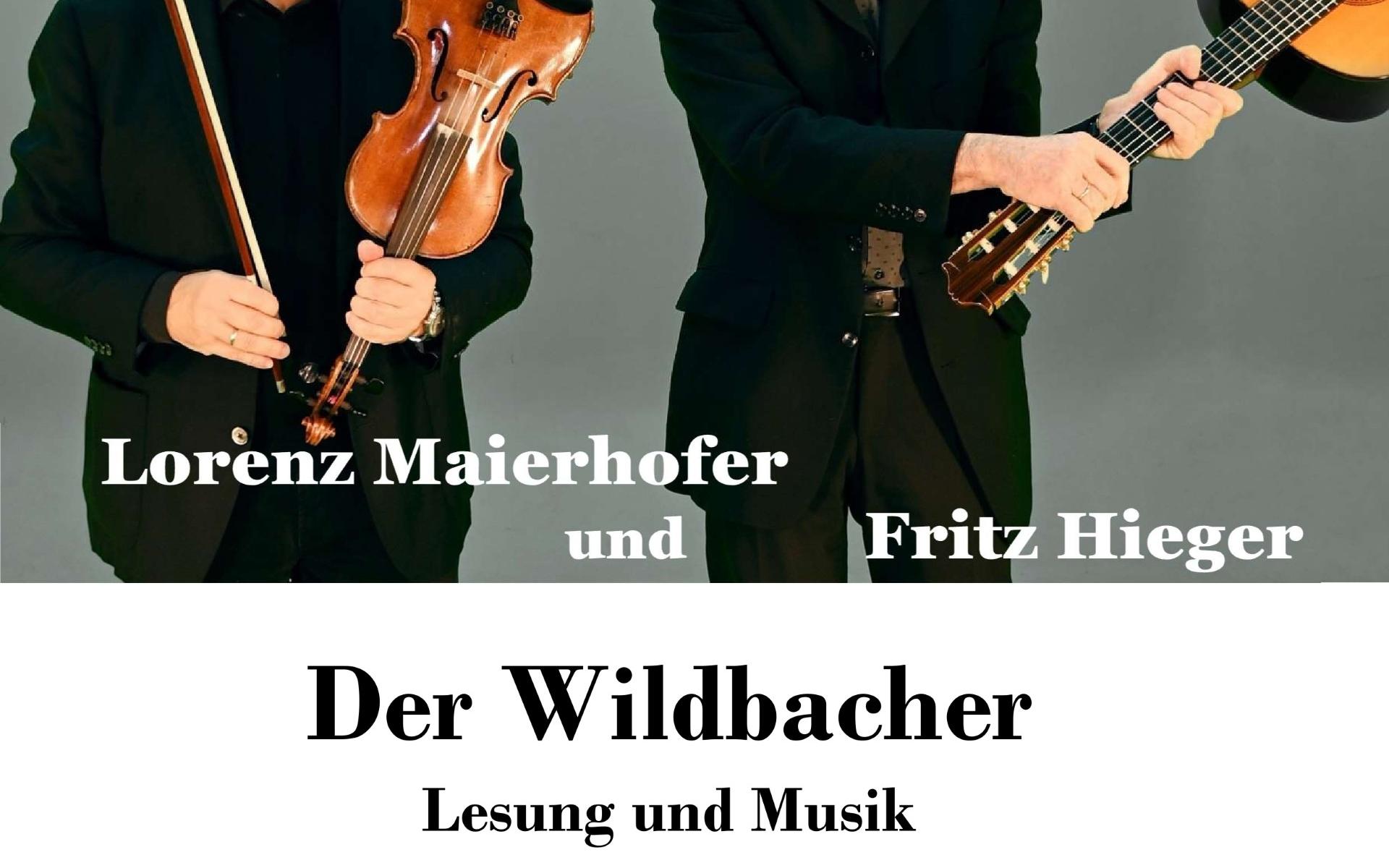Einladung Lesung mit Musik "Der Wildbacher"